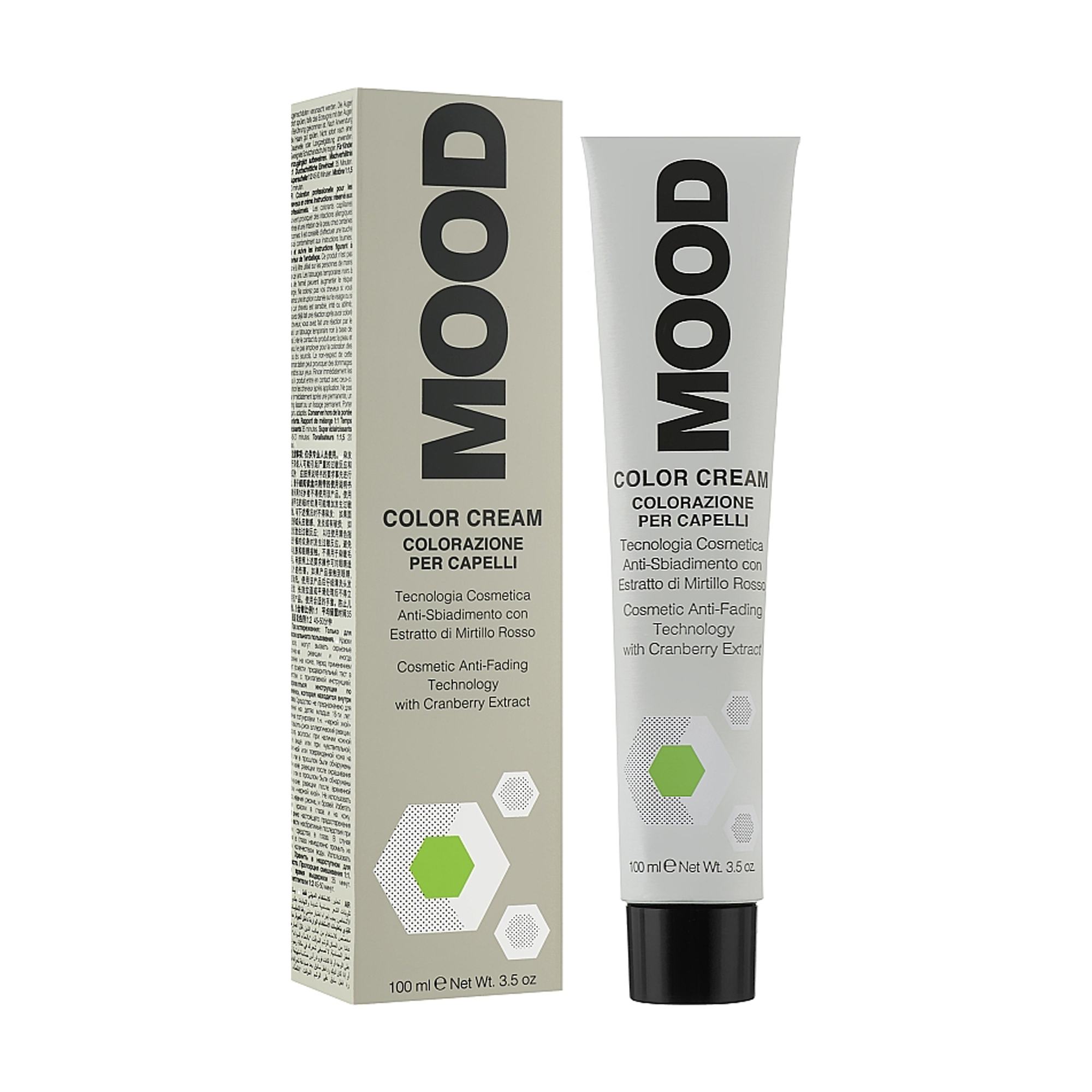 Перманентна крем-фарба для волосся Mood Color Cream 5.11 Intense Light Ash Brown, 100 мл